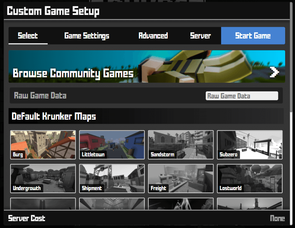 Host Game Setup